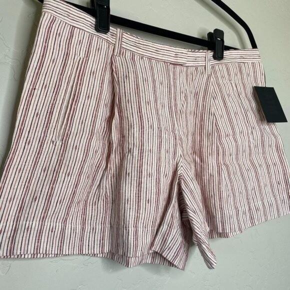 ATM Anthony Thomas Melillo NWT Striped Pleated Linen Shorts 4 - Picture 2 of 9